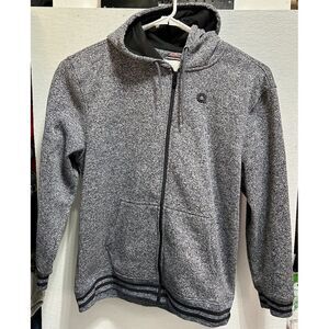 Akademiks Men's Full Zip Hooded Jacket‎ Black Gray Size 2XL